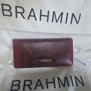 Brahmin Red Leather Clutch